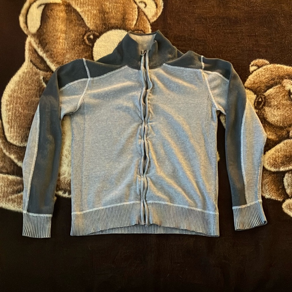 Gray zip up jacket